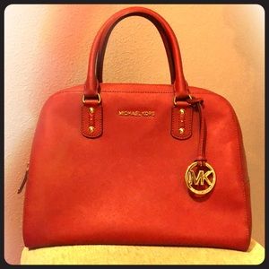 Michael Kors Red Dome Handbag